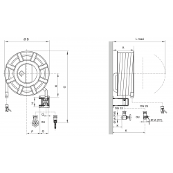 Enrouleur type RIA vert mural 30m 1,5“